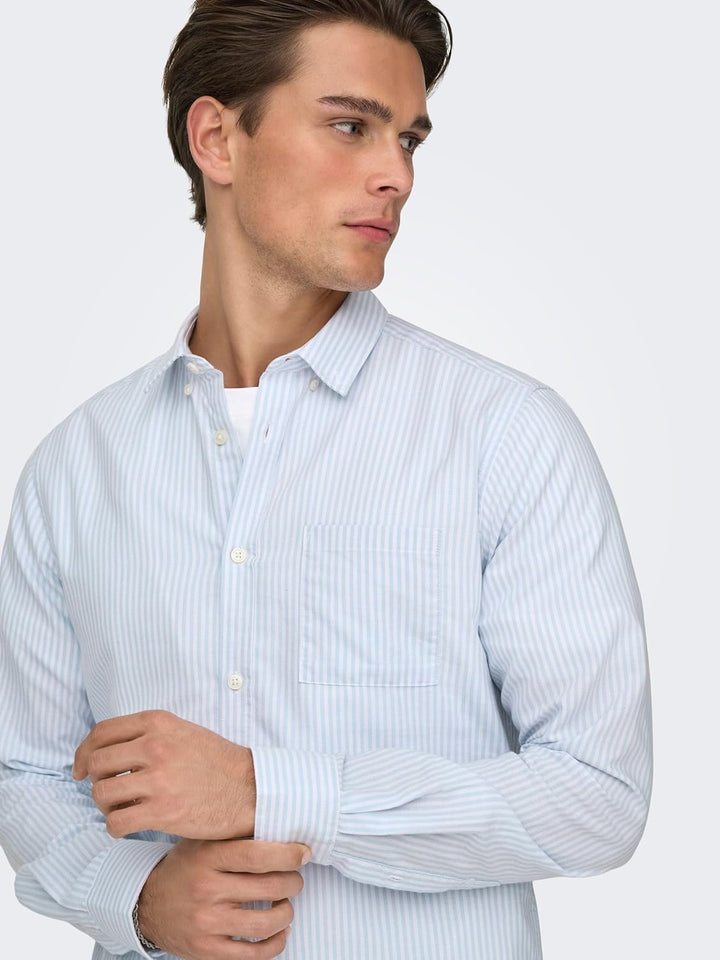 Only & Sons Male Oxford Hemd ONSALVARO Oxford Hemd S Bright White, S Bright White