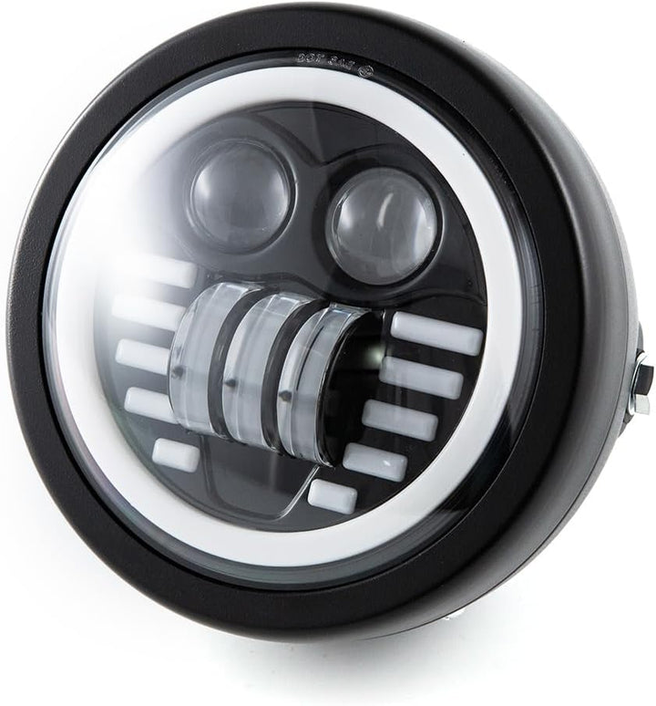 Motorrad LED Frontscheinwerfer, 6,5 Zoll Universal Scheinwerfer Distanz Licht mit Halterung zur Über