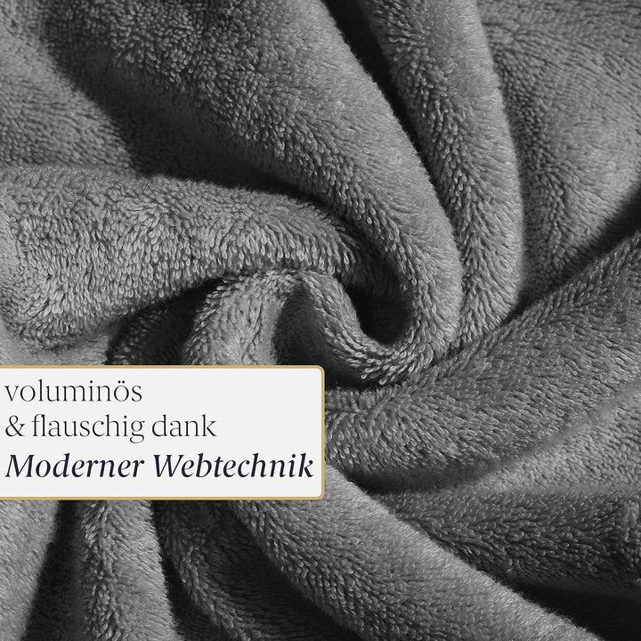 Liebenstein® Premium Handtuch Set - in anthrazit - 2 Duschtücher 70x140 cm und 2 Handtücher 50x100 c
