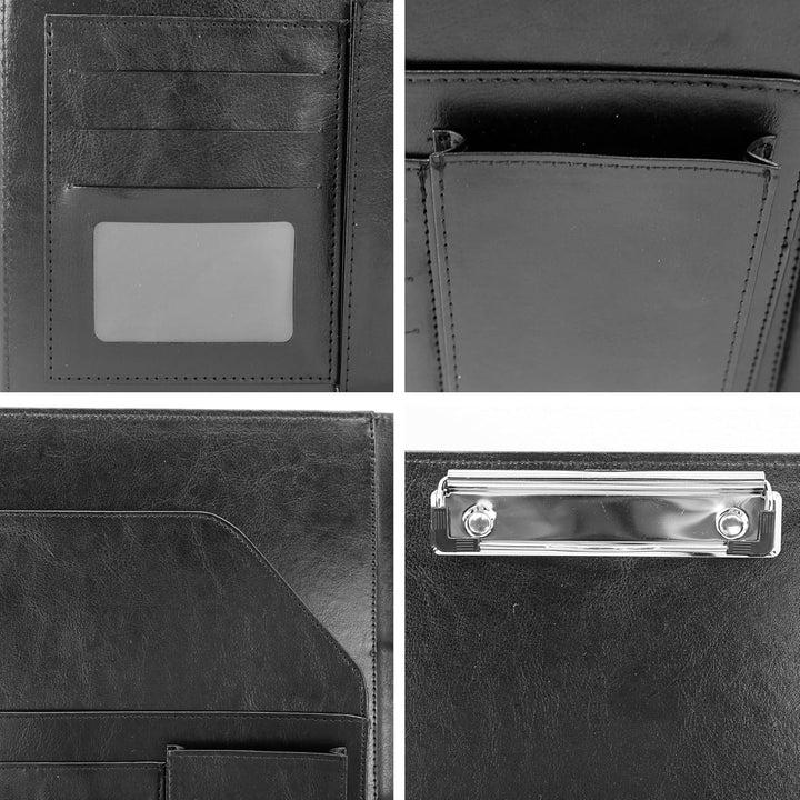 Schreibmappe 2 Ringbuch A4 Konferenzmappe Magnetischer Verschluss Wasserdicht Organizer Mappe Dokume