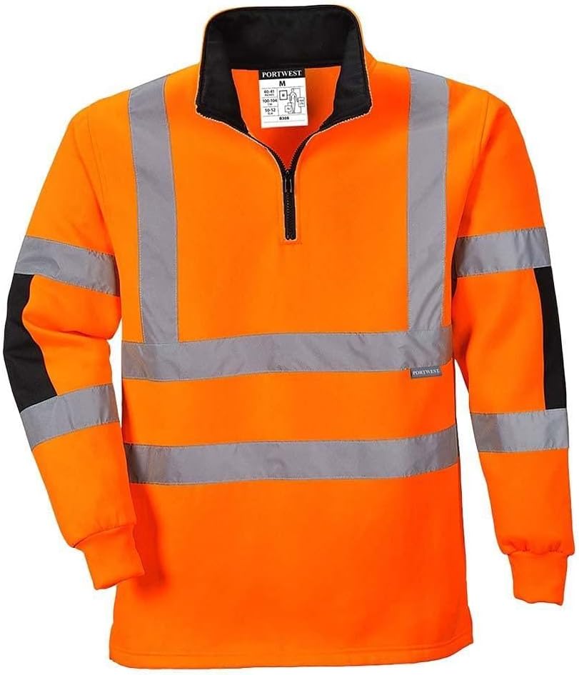 Portwest Xenon Rugby Shirt, Grösse: XS, Farbe: Orange, B308ORRXS