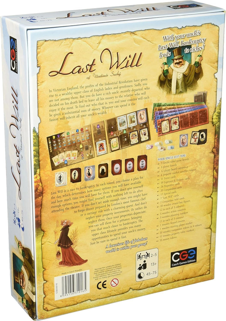 Czech Games Edition Last Will | CGE | English | 14+ Age | 2-5 Player