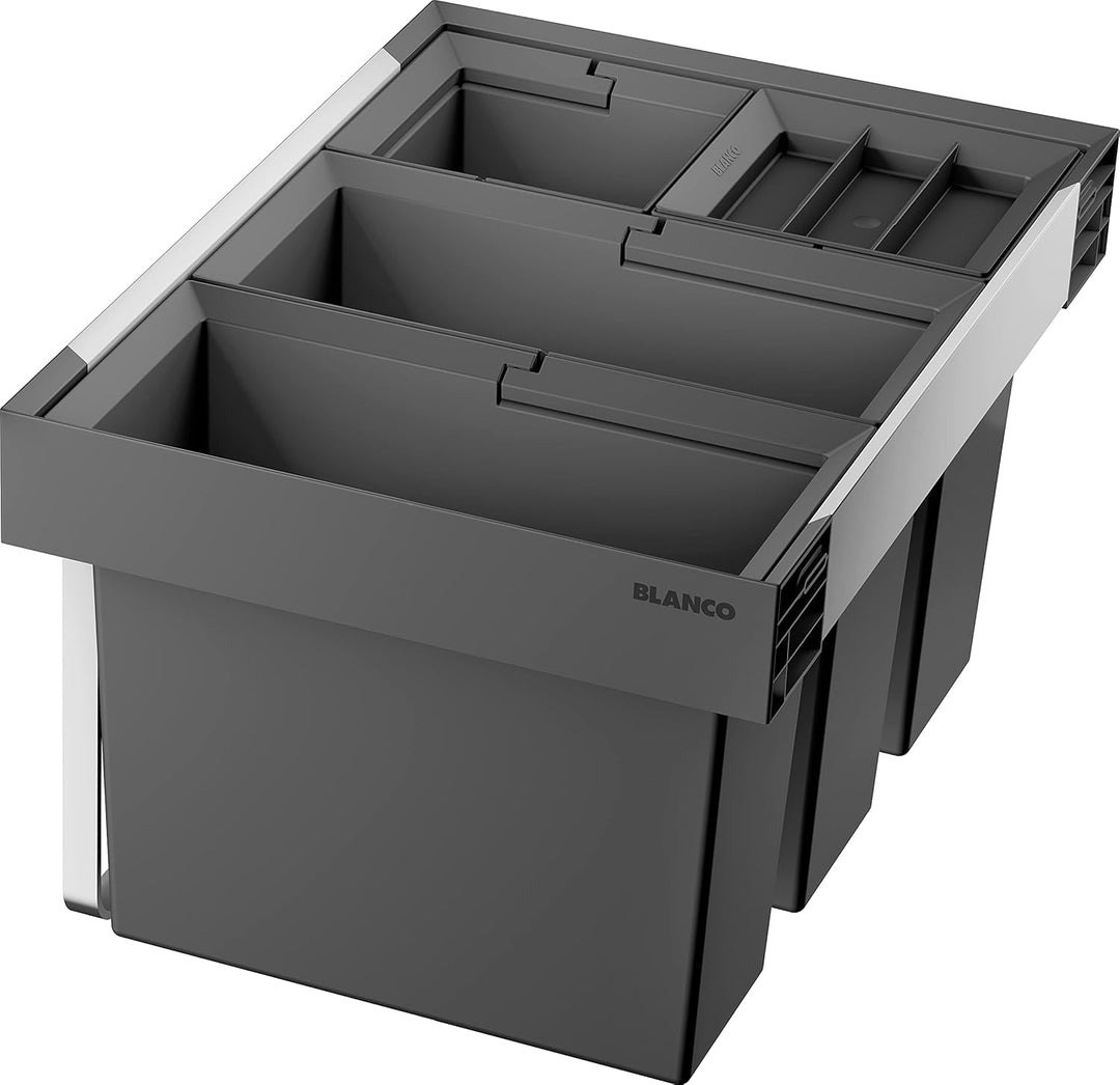 BLANCO FLEXON II low 60/4 | Abfall Müllsystem | für 60 cm breite Unterschränke | System zum Einbau i