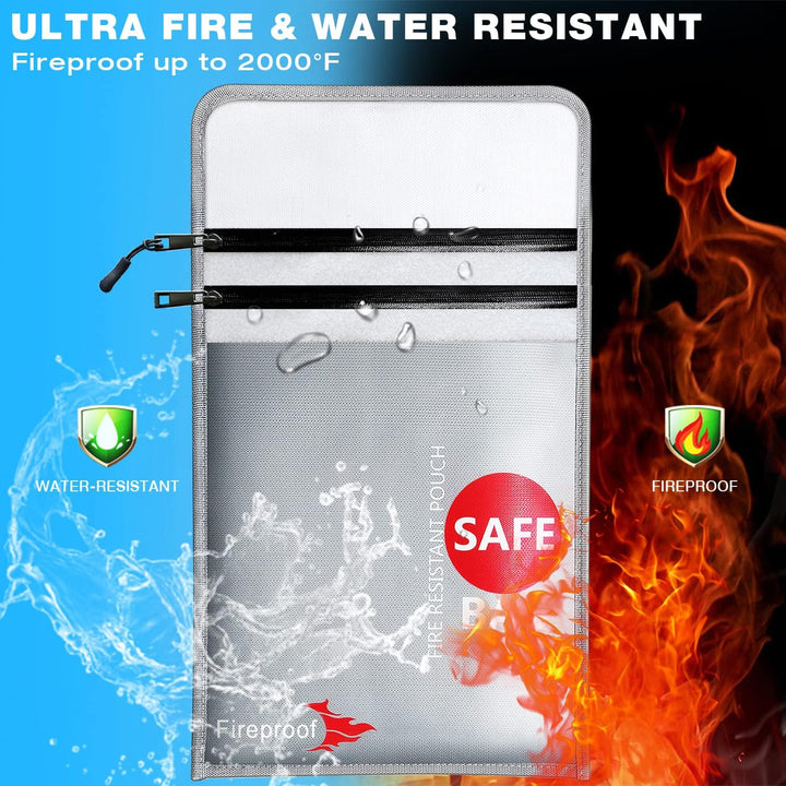 Colcase Feuerfeste Tasche, 38,1 x 27,9 cm, nicht reizend, mit Silikon beschichtet, feuerfest, sicher