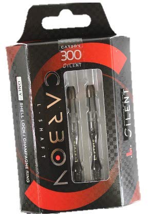 LSTYLE L-Shaft Carbon Dart Shafts - Silent (Spins) - Clear Black 300 Slim (lang) 300 Long Slim schwa
