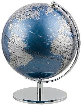 emform Tischglobus Darkchrome Planet, Aluminium & Kunststoff, 250 x 300 mm, Darkchrome