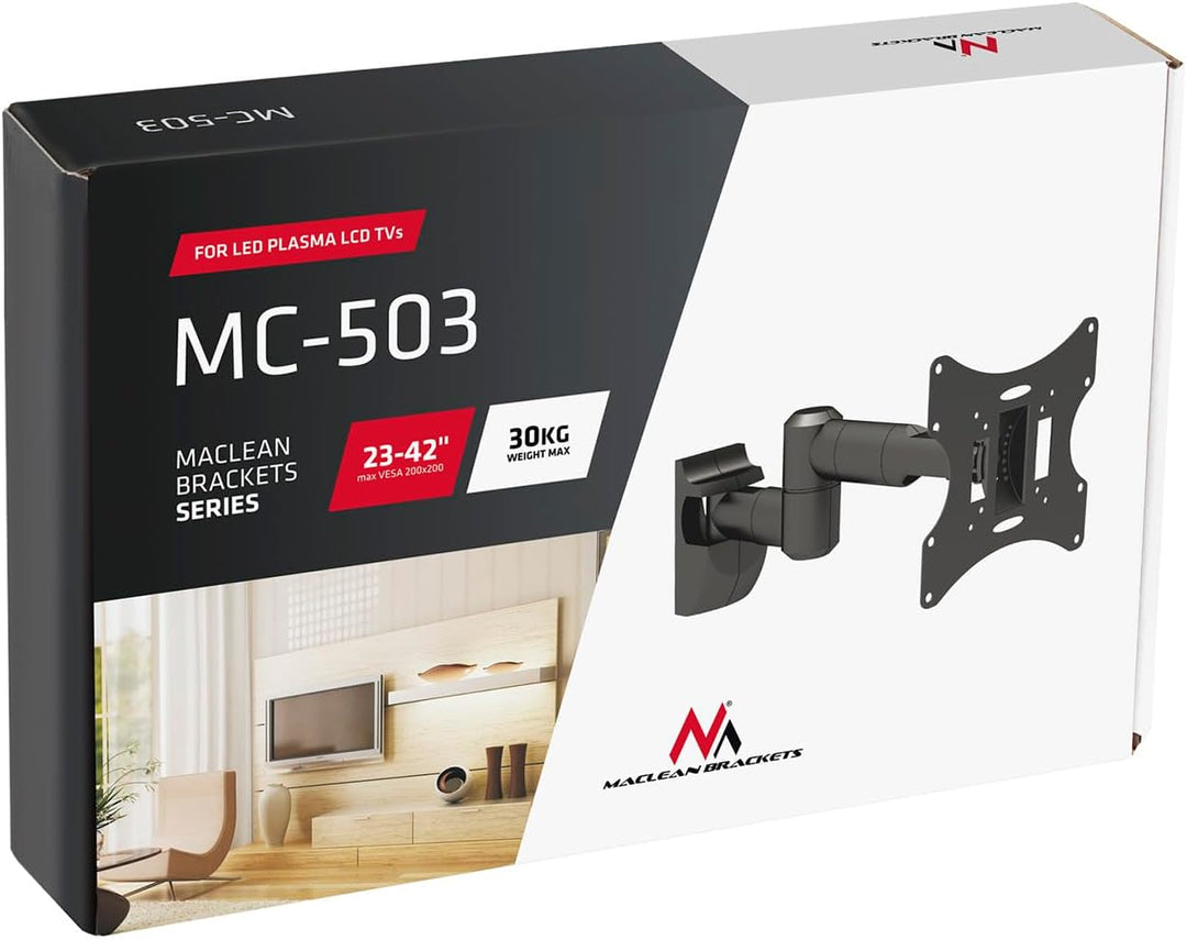 Maclean MC-503A B QLED OLED LCD LED Plasma TV Halterung Halter neigbar schwenkbar Wandhalter Wandhal