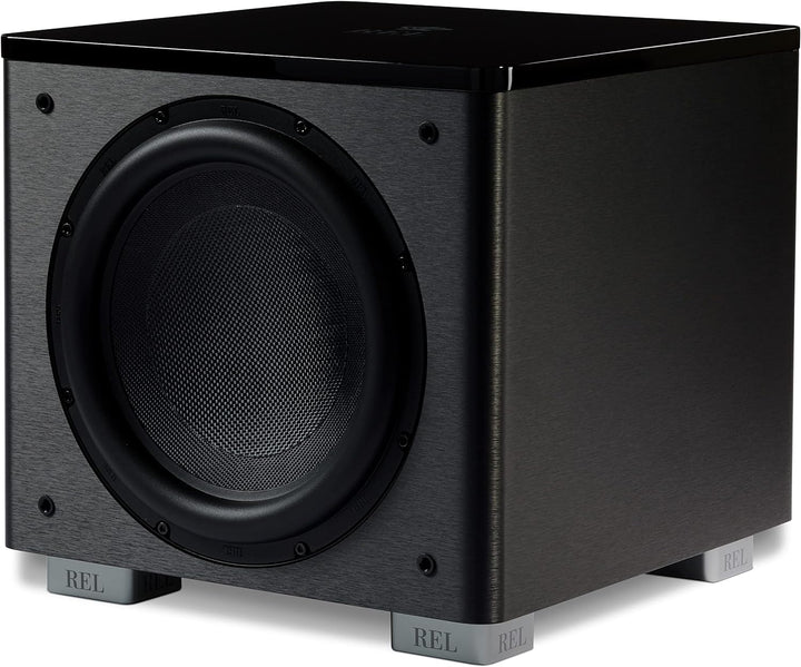 REL Acoustics HT/1205 MKII Subwoofer, kompatibel mit HT-Air Wireless, Composite Schwarz Granulat Lin