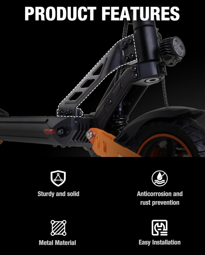 Vordere Hauptträger-Querträger-Baugruppe kompatibel mit KuKirin G2 Max E-Scooter, Ersatz-Metallstütz