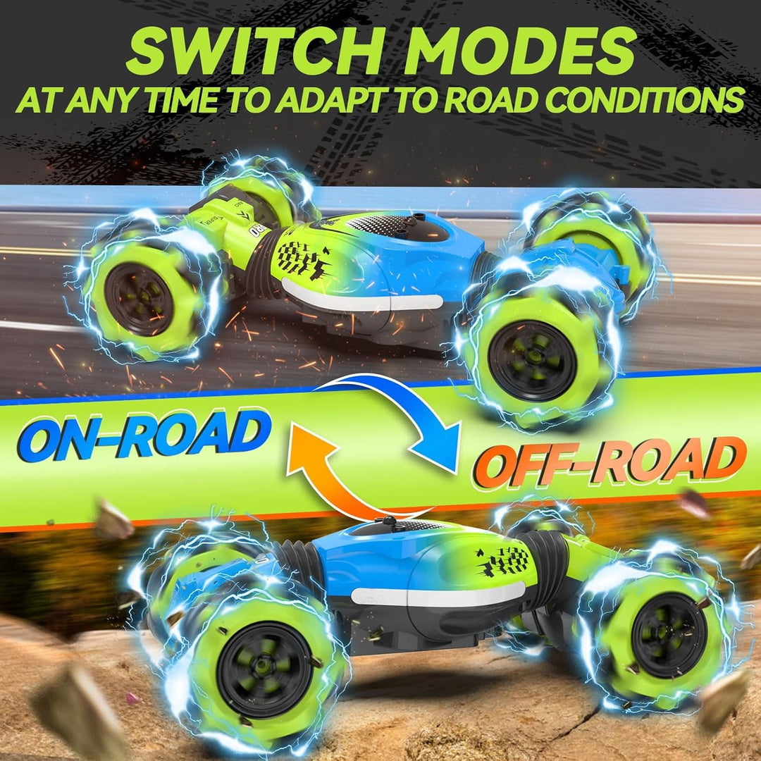 Dysaim Ferngesteuertes Auto RC Stunt Car mit Handsteuerung 2,4 GHz 4WD 360° Drehung Crawler Offroad