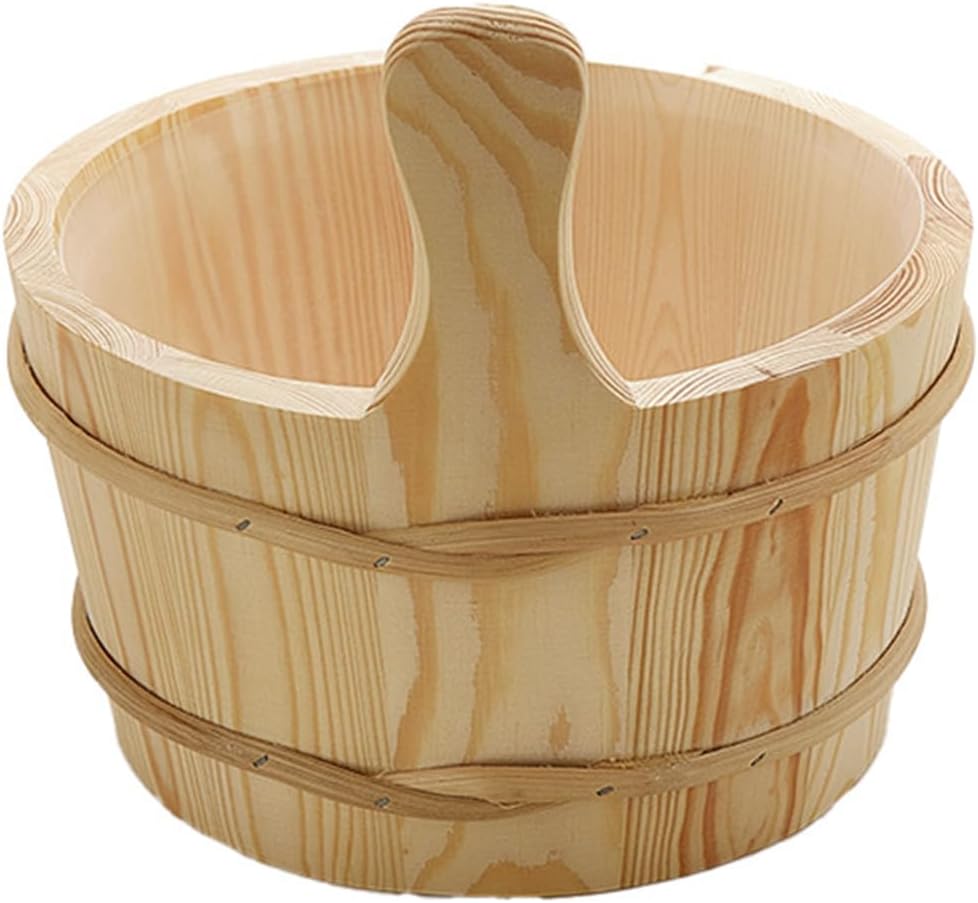 Sauna Wassereimer Und Schöpfkelle | Sauna Holz Eimer Set - Wasserdicht Eimer 4L Saunazubehör Dampfba