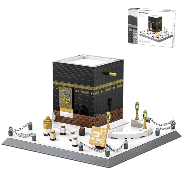 Islamische Moschee Kaaba Architekturmodell Baustein Sets mekka muslimische Ziegelsteine Spielzeug Ha