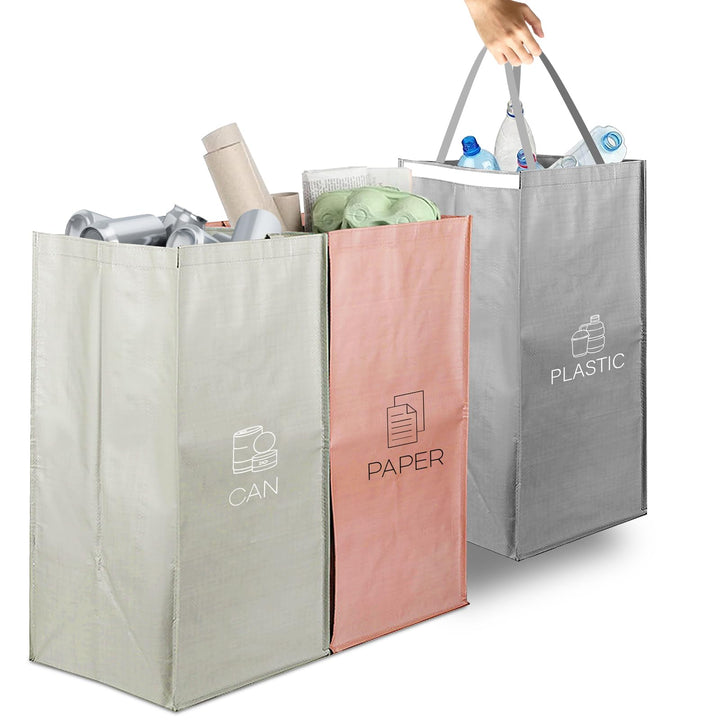 BORDEAG Mülltrennsystem 3fach, Altglas Sammelbehälter, Pfandflaschen Aufbewahrung, Recycling System,