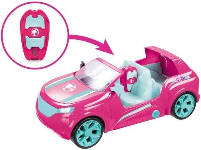 Mondo Motors 63647 Barbie Cruiser, ferngesteuertes Auto für Kinder mit Platz für 4 Puppen, 45 x 21 x