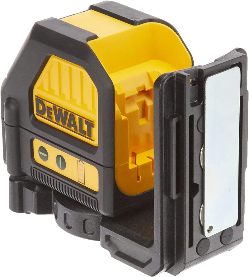 DeWalt 10,8 V/2,0 Ah Akku Kreuzlinienlaser (515 Nm, Laserklasse 2, Laserdiodenfarbe grün, IP65, mit