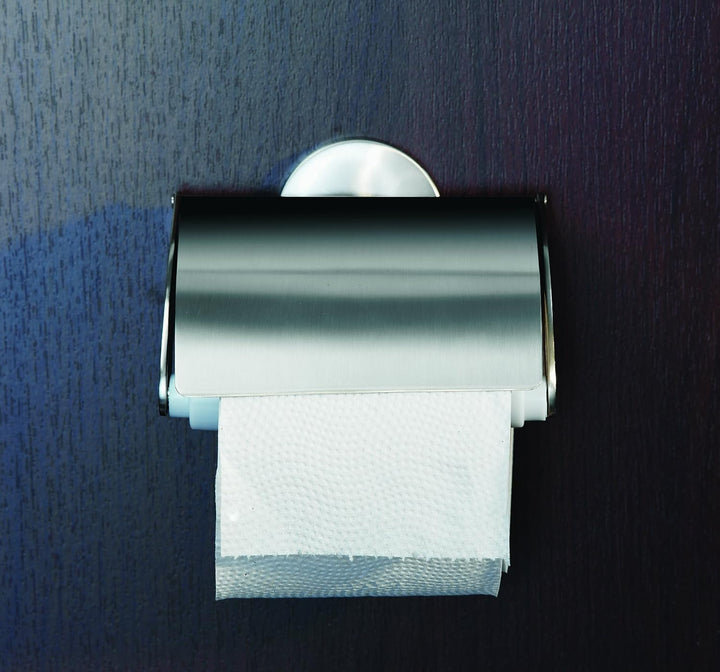 Fackelmann Toilettenpapierhalter VISION, verchromter Klopapierhalter (Farbe: Silber), Menge: 1 Stück