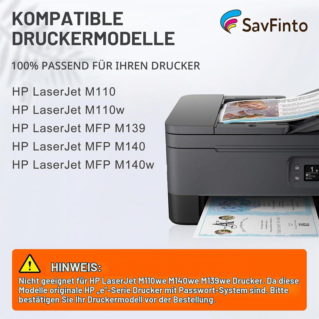 SavFinto 142A (MIT CHIP) Toner Ersatz für HP W1420AX 142X W1420A 142A Kartusche Kompatibel für HP La