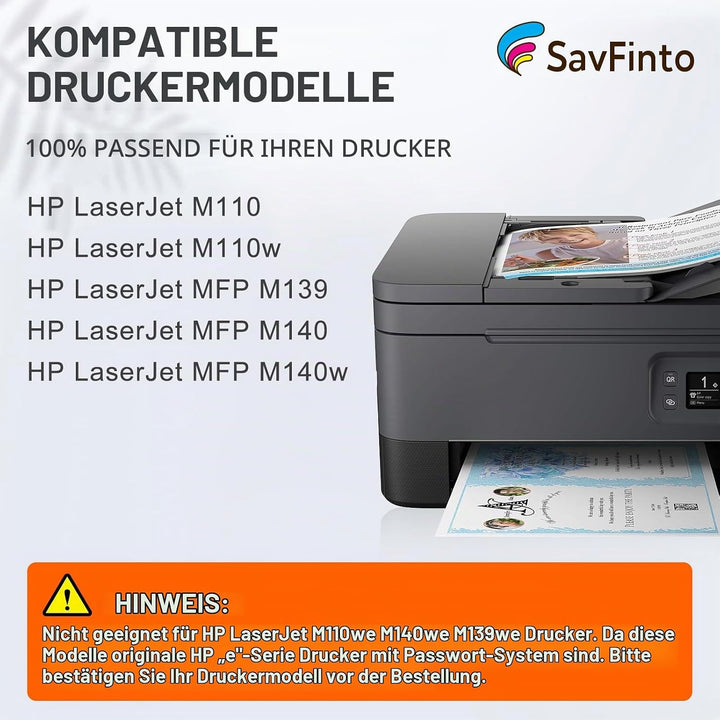 SavFinto 142A (MIT CHIP) Toner Ersatz für HP W1420AX 142X W1420A 142A Kartusche Kompatibel für HP La