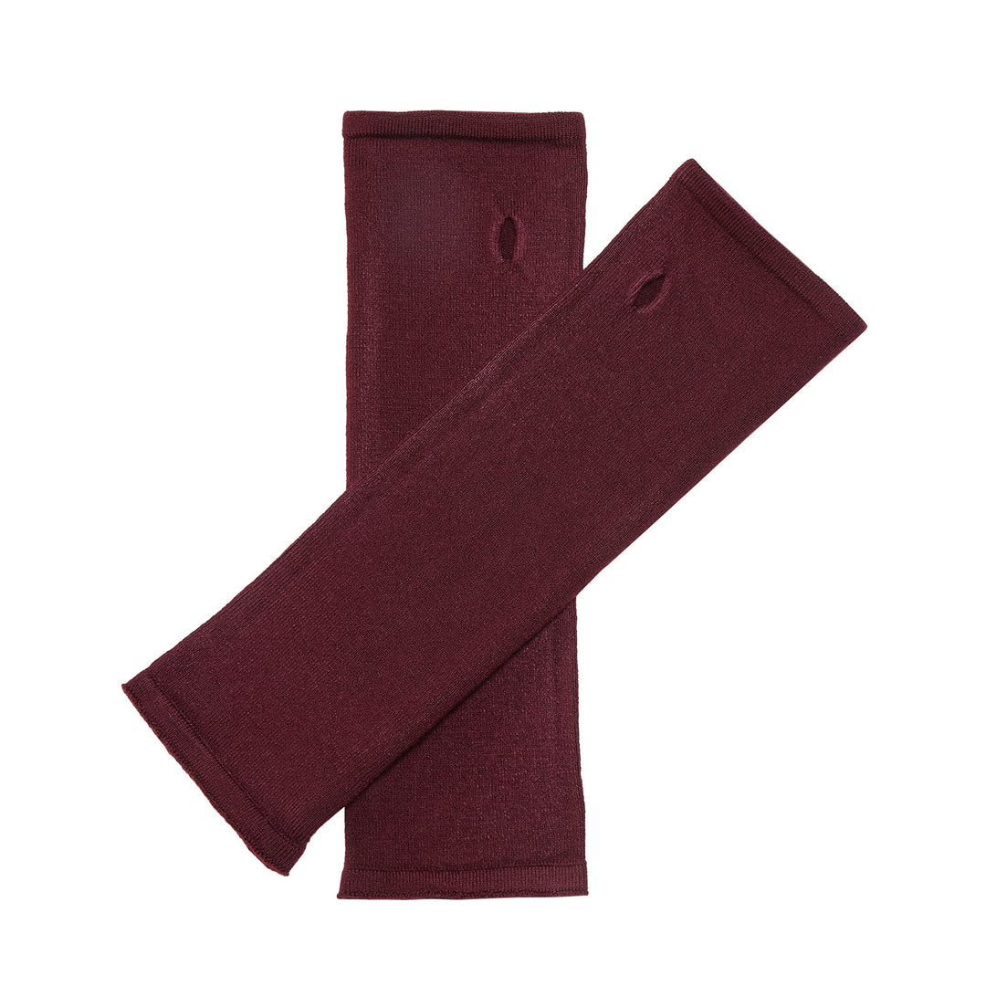 Enter the Complex® Armstulpen, Pulswärmer mit Daumenloch, Merino Wolle, Damen und Herren Bordeaux, B