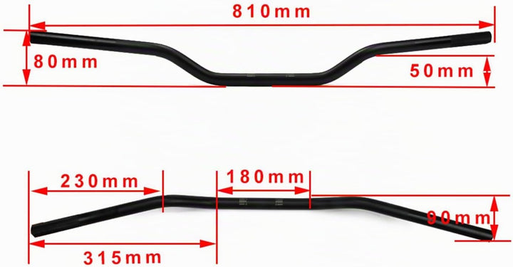 Motorrad Lenker 22mm,Quad Lenker Moped Lenker Motorrad Lenker 7/8 Universaler für Pit Dirt Bike ATV