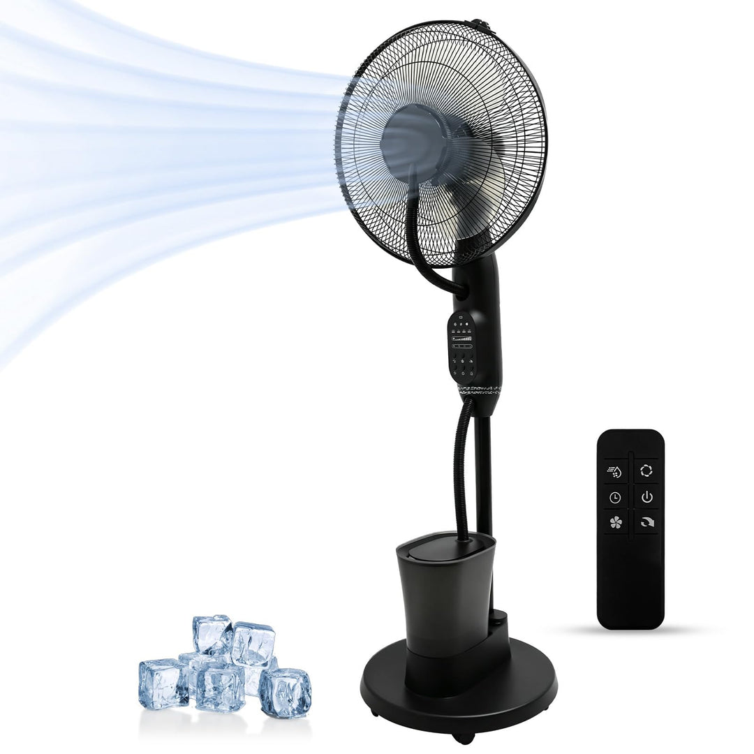Standventilator mit Wasserkühlung, Stand-Ventilator Frosty mit Wasser, Ventilator inkl. Sprühnebel,