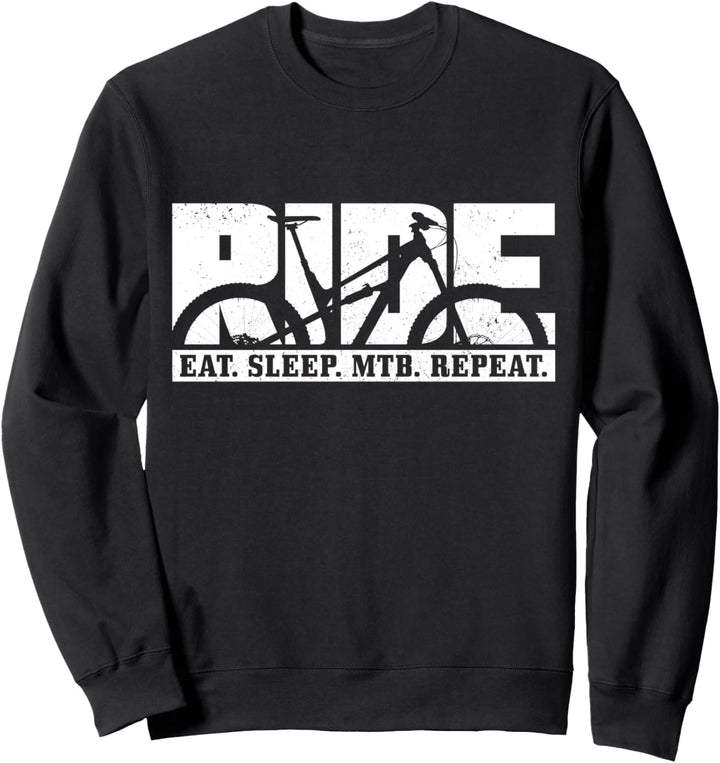 Mountainbike Eat Sleep MTB Repeat Mountainbiker Geschenk Sweatshirt