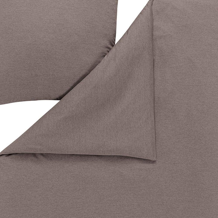 ESTELLA Bettwäsche Takoma | Taupe | 135x200 + 80x80 cm | bügelfreie Interlock-Jersey-Qualität | pfle