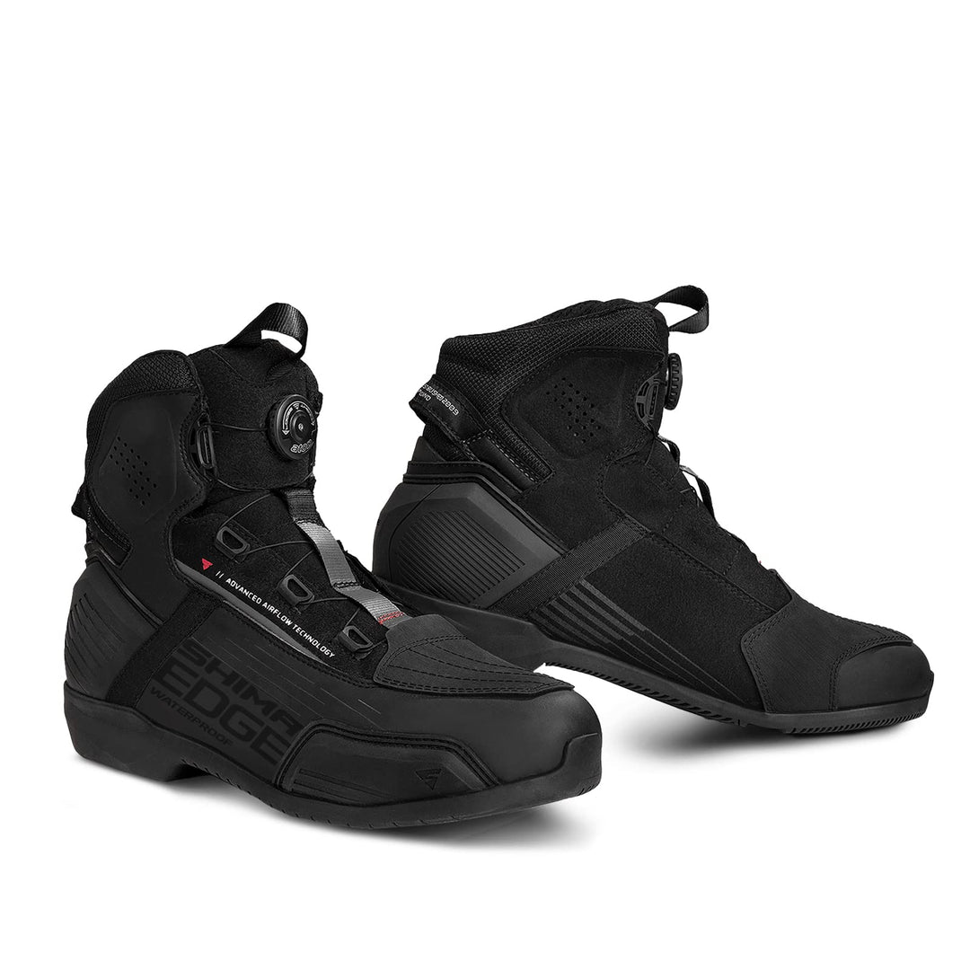 SHIMA EDGE, Motorradschuhe für Männer - Verstärkte Strassenreitschuhe mit ATOP-Verschlusssystem Wass