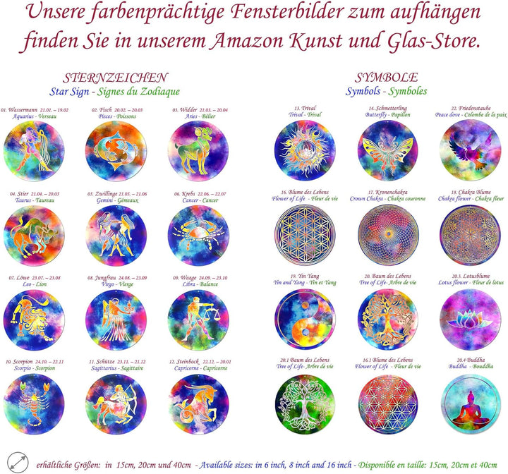 Kunst und Glas Holzbild · Buddha · Ø 40cm · Symbol Lehre Erleuchtung Ruhe Entspannung Meditation auf