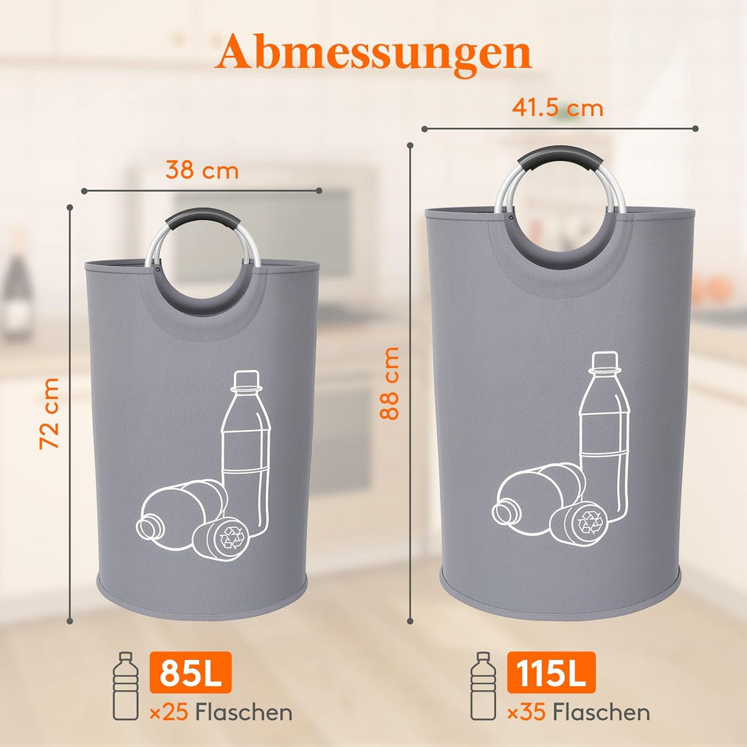 Lifewit 115L Pfandflaschen Sammelbehälter, Gross Pfandflaschen Aufbewahrung, Behälter Leergut & Altg