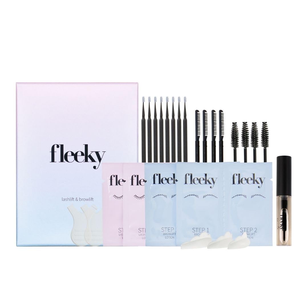 fleeky Augenbrauen & Wimpernlifting Set: Vegan und ohne Tierversuche - Lash & Brow Lifting Kit für n
