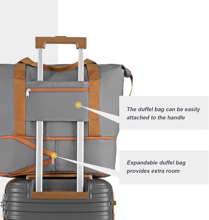 Joyway Koffer Reisekoffer von ABS Hartschalen Erweiterbar Trolley Kofferset mit TSA Schloss und 4 Ro