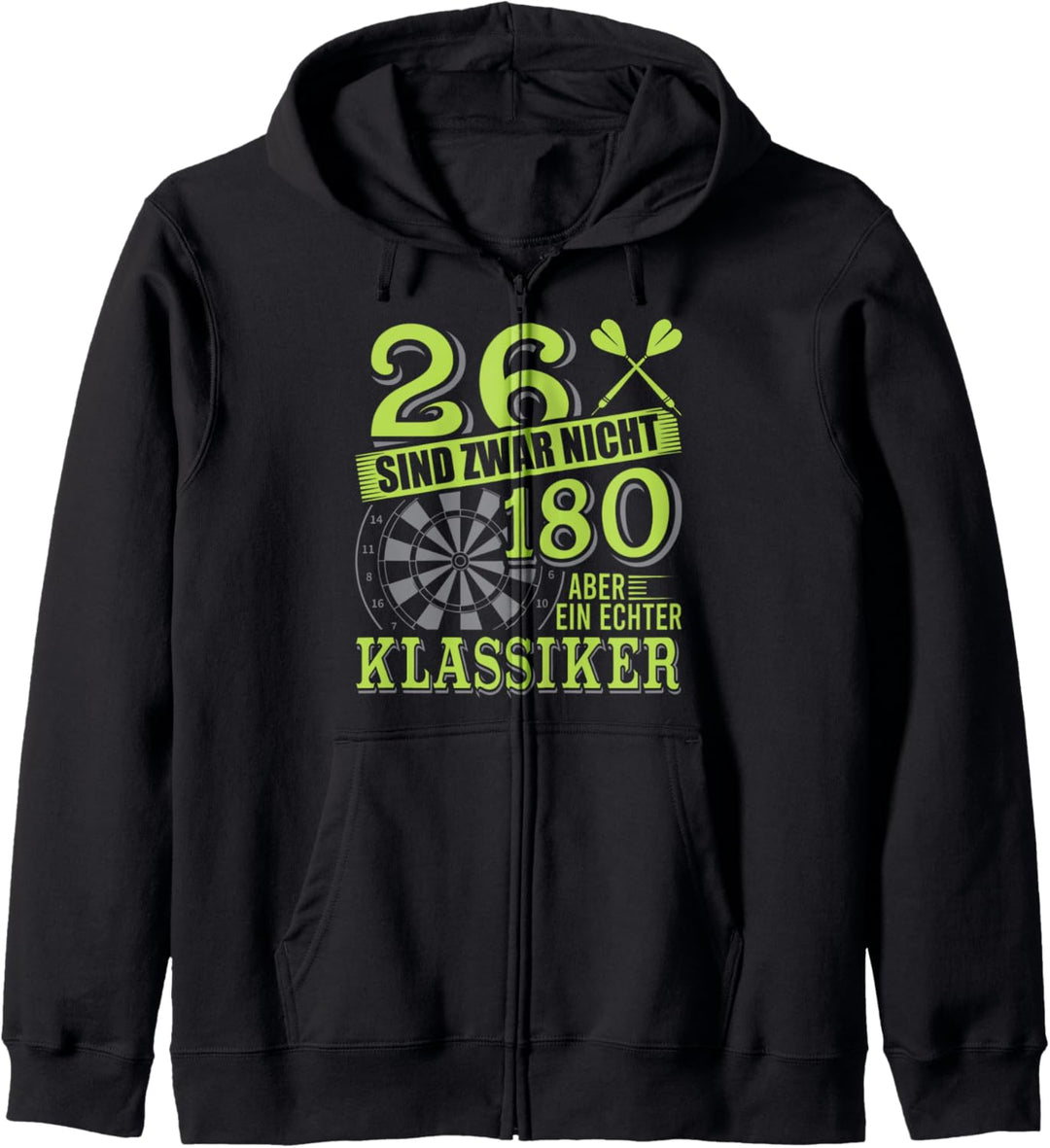 26 sind zwar nicht 180 aber ein echter Klassiker Darts Kapuzenjacke