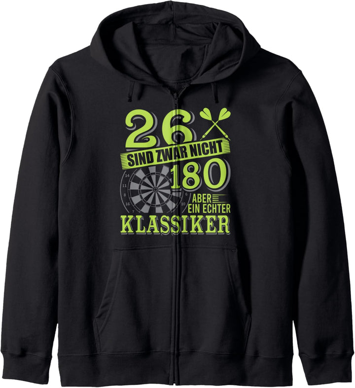26 sind zwar nicht 180 aber ein echter Klassiker Darts Kapuzenjacke