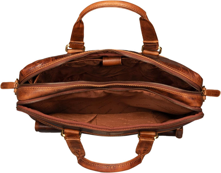 STILORD 'Alvaro' Vintage Businesstasche Echtes Leder Laptoptasche 15,6 Zoll Aktentasche Grosse Umhän