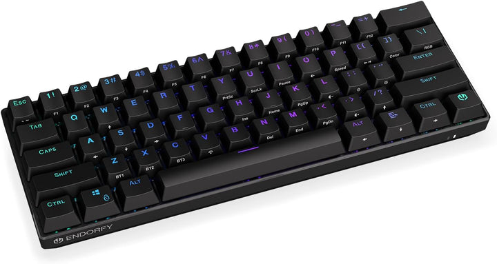 ENDORFY Thock Compact Wireless Brown, Compact 60% Mechanical Keyboard, Wireless Modes, Hot-swappable