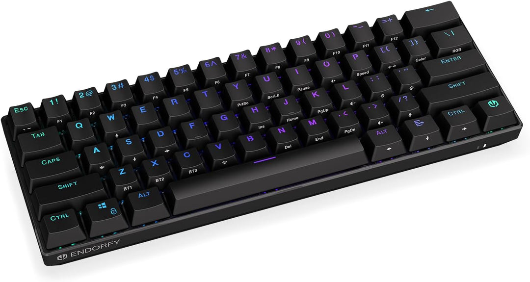 ENDORFY Thock Compact Wireless Brown, Compact 60% Mechanical Keyboard, Wireless Modes, Hot-swappable