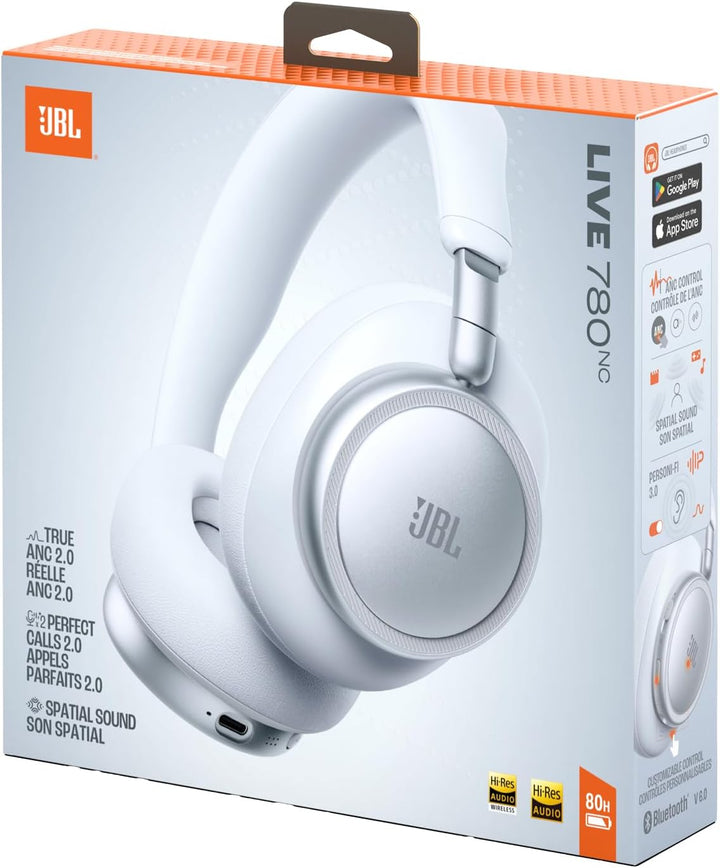 JBL Live 780NC Kabellose Over‑Ear‑Kopfhörer mit Adaptivem Noise Cancelling, Spatial Sound, Sprachste