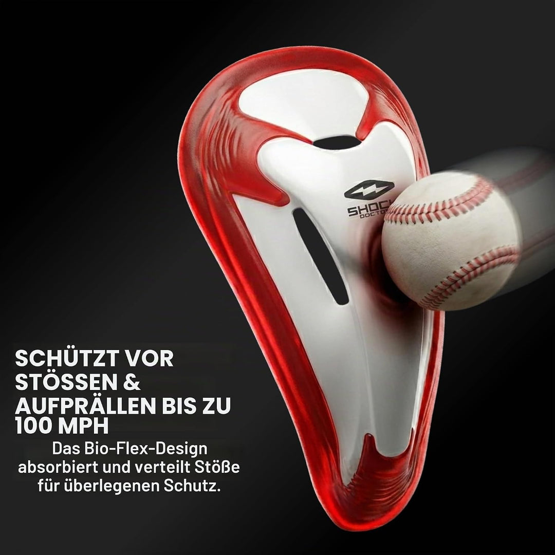 ShockDoctor Herren Tiefschutz Suspensorium mit Bioflex Cup L Weiss (White) Single, L Weiß (Whit