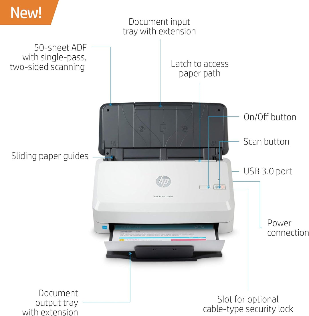HP Scanjet Pro 2000 s2 Sheet-Feed - Dokumentenscanner - Desktop-Gerät - USB 3.0