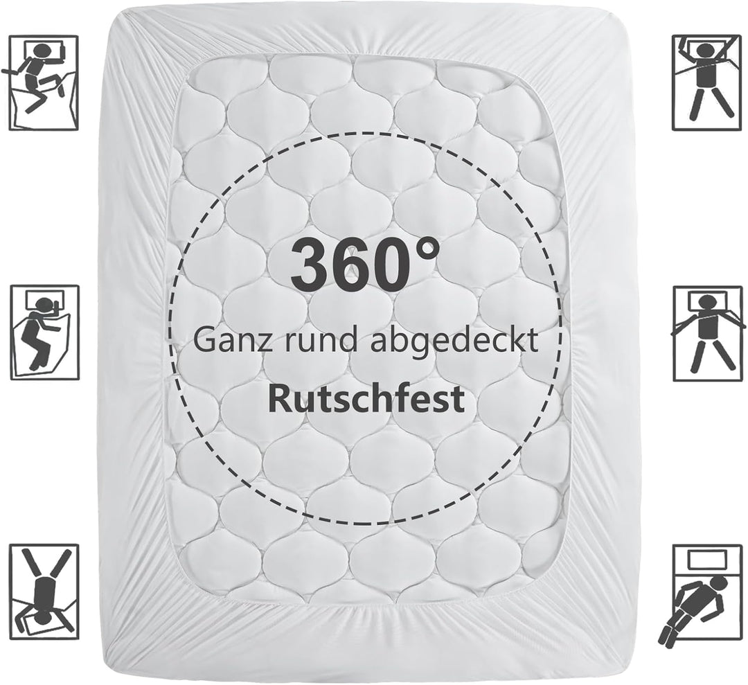 DUANDUAN Matratzen Topper 90x200cm,weicher Topper, Matratzenauflage mit tiefen Taschen,Maschinenwasc