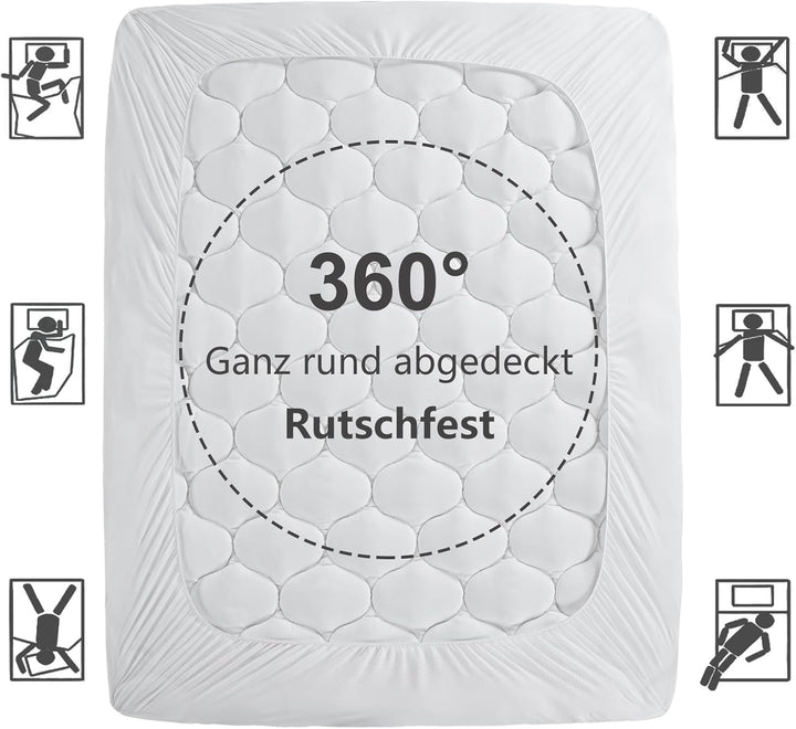 DUANDUAN Matratzen Topper 90x200cm,weicher Topper, Matratzenauflage mit tiefen Taschen,Maschinenwasc