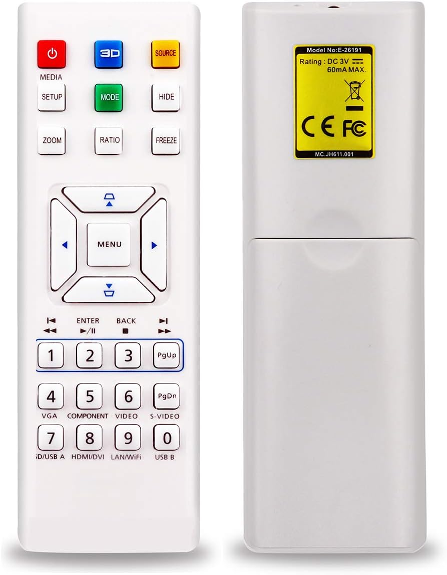 Aimdio MC.JH611.001 Beamer Fernbedienung Für ACER H5380BD H5382BD H6510BD H6517ABD H6517BD H6517ST H