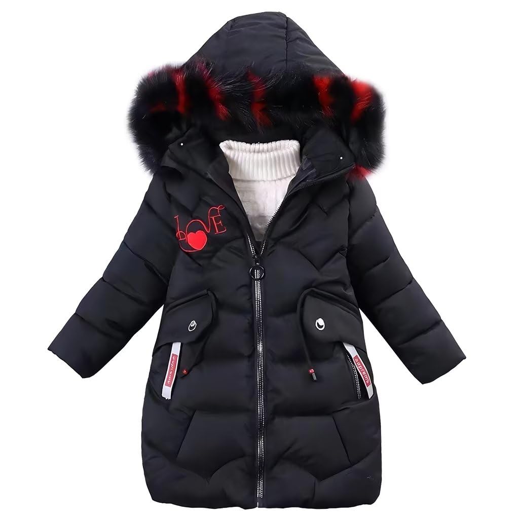 Mädchen Winterjacke Kinder Wintermantel Dicke Steppjacke Lange Warme Parka Baumwolljacke Outdoor Man
