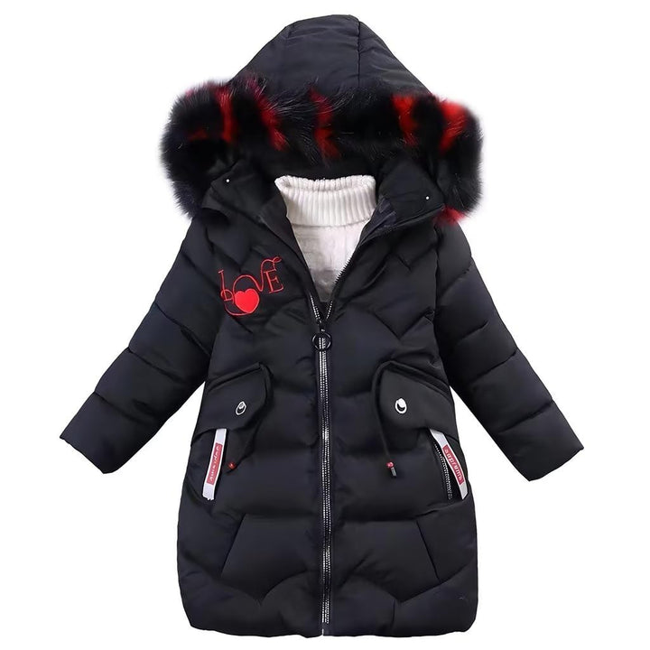 Mädchen Winterjacke Kinder Wintermantel Dicke Steppjacke Lange Warme Parka Baumwolljacke Outdoor Man