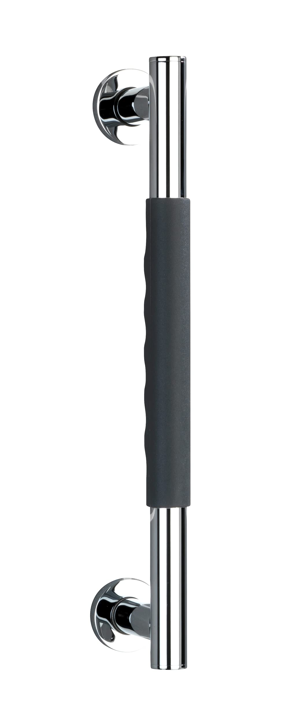 WENKO Edelstahl Wandhaltegriff Secura 40,5 cm - Bad-Sicherheitsgriff für Badewanne oder WC, Silikon,