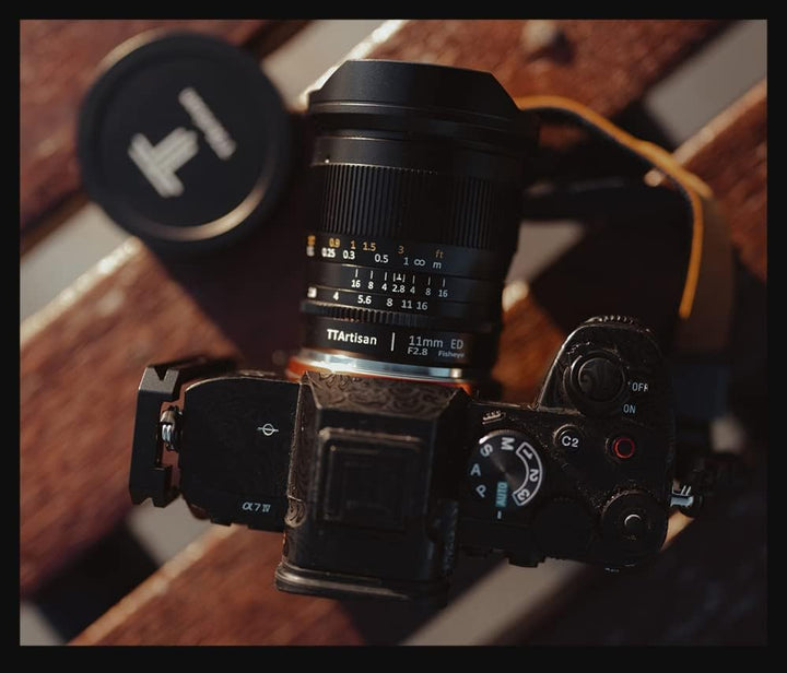 TT Artisan Fisheye Objektiv 11mm f 2.8 Anschluss Sony E Mount Ultra-Weitwinkelobjektiv für Vollforma