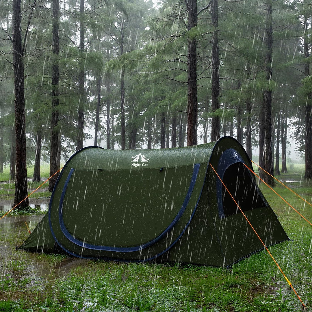 Night Cat Pop Up Zelt 2 Person: Wasserdicht Camping Zelt Atmungsaktiv Einfache Einstellung im Park u