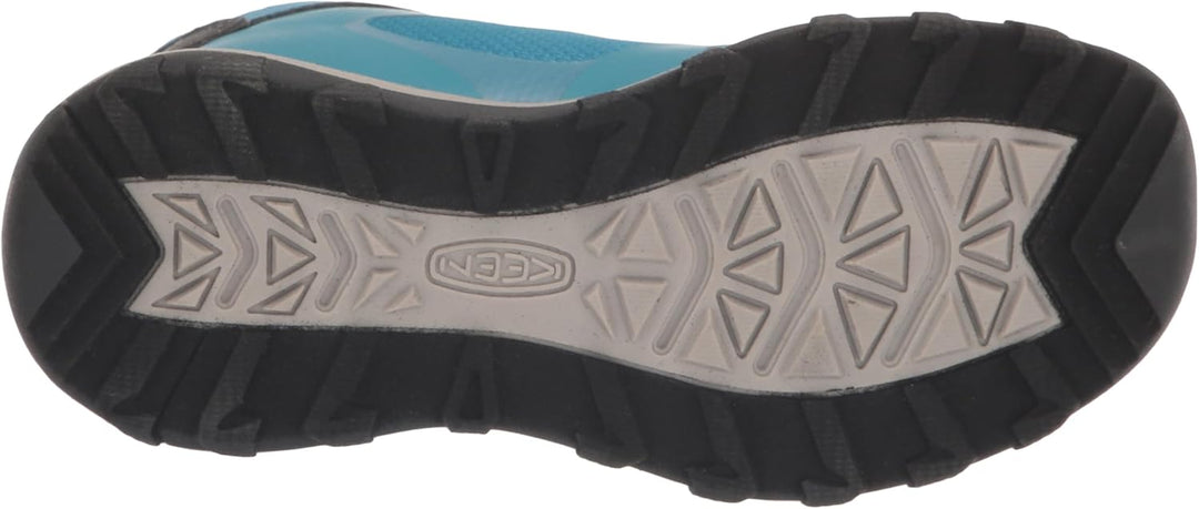 KEEN Unisex Kinder Wanduro Mid Waterproof Wanderstiefel 39 EU Fjord Blue Fuchsia Purple, 39 EU Fjord