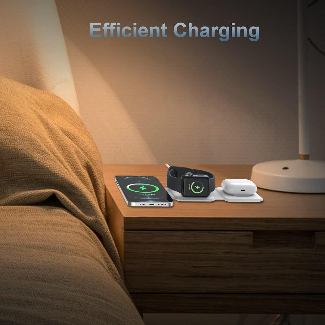 Neueste 3 in 1 Faltbare Magnetische Kabellose Ladestation,Ankilo Faltbare Wireless Ladepad Kompatibe